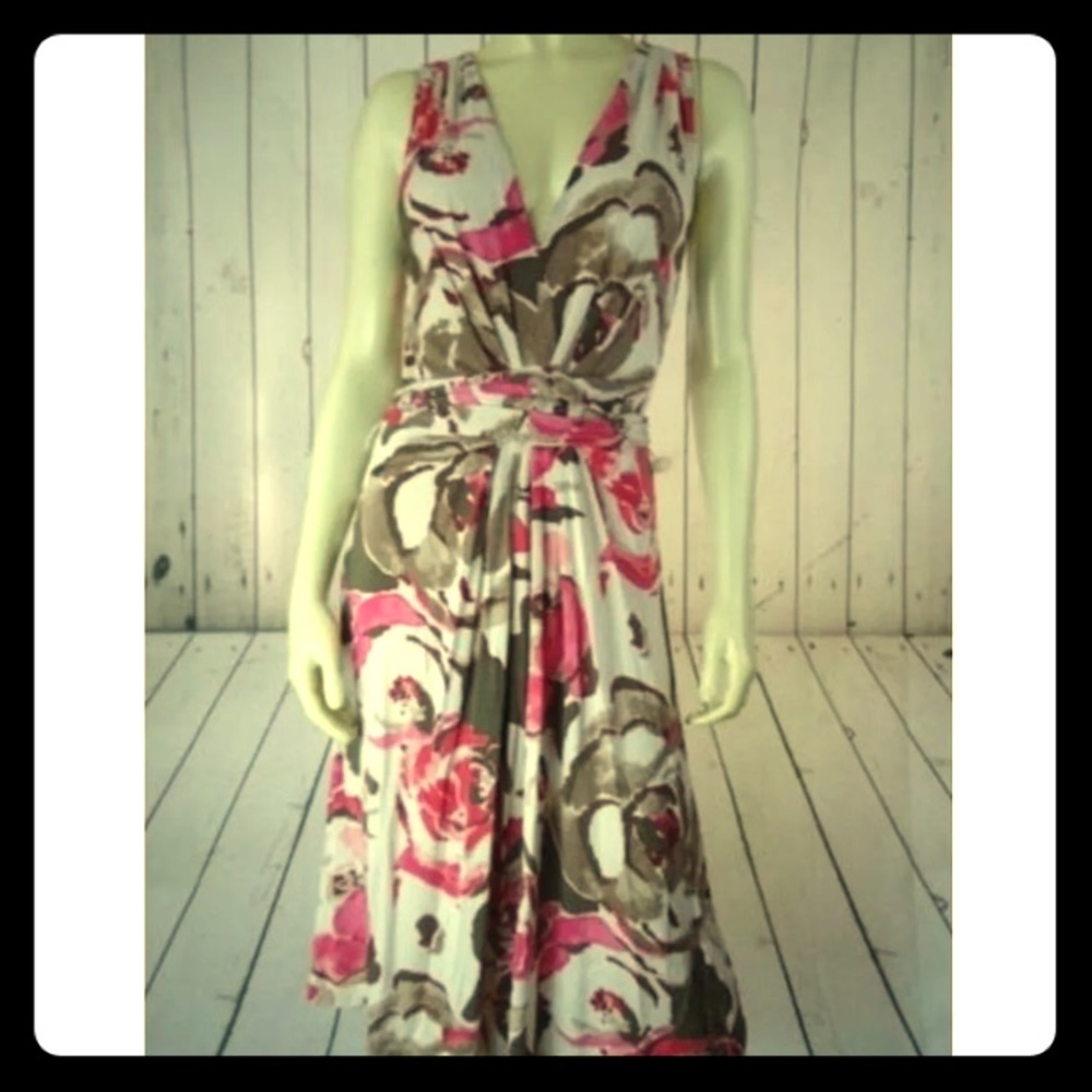 Banana Republic Silk Floral Wrap Dress